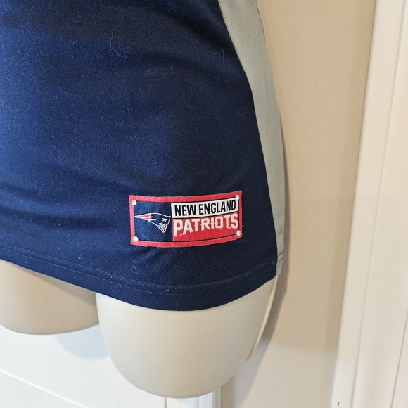 Nike Navy and Gray V-Neck New England Patriot Jersey Tshirt - Picture 2 of 2